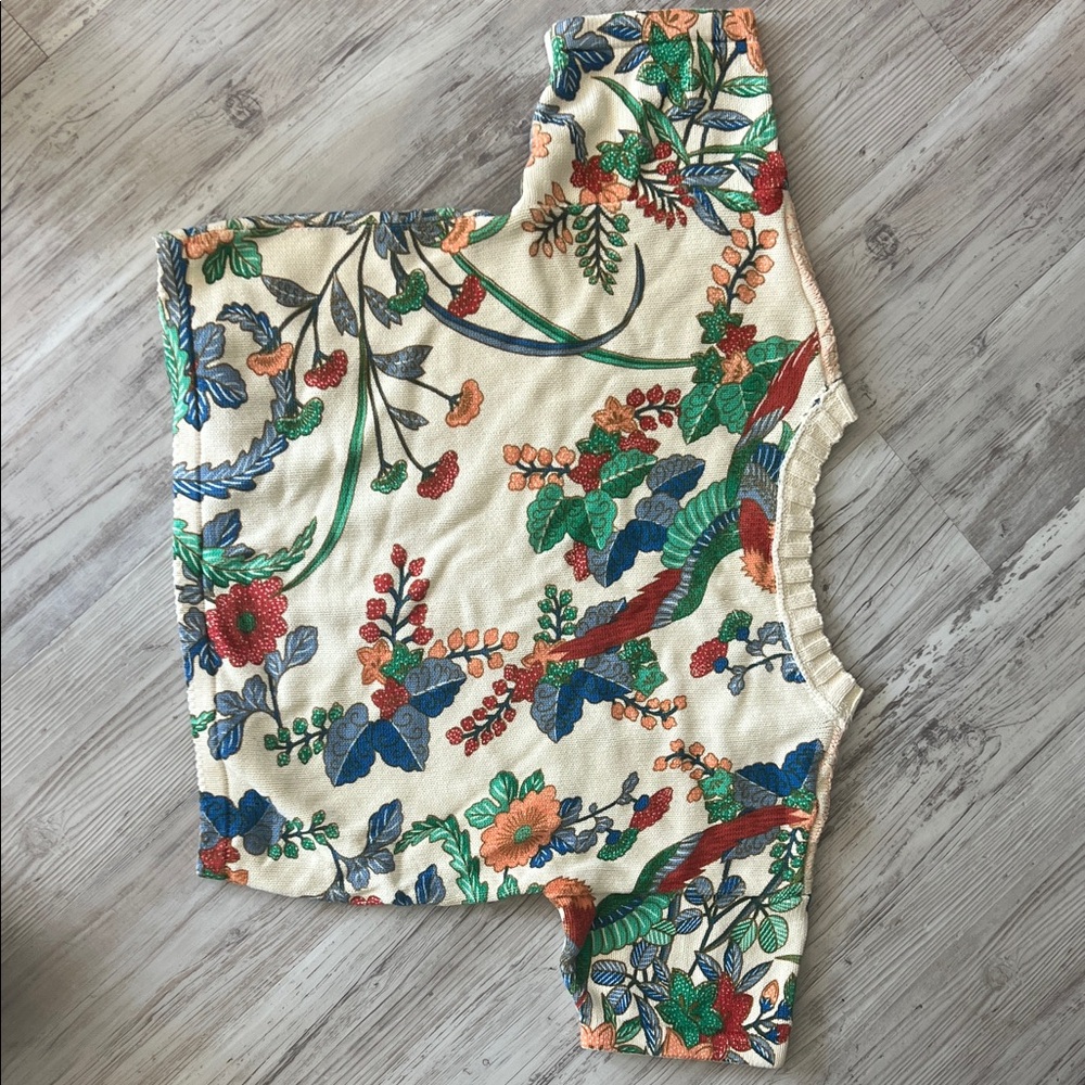 Anthropologie Floral Knit Top/Sweater XS - Picture 4 of 4